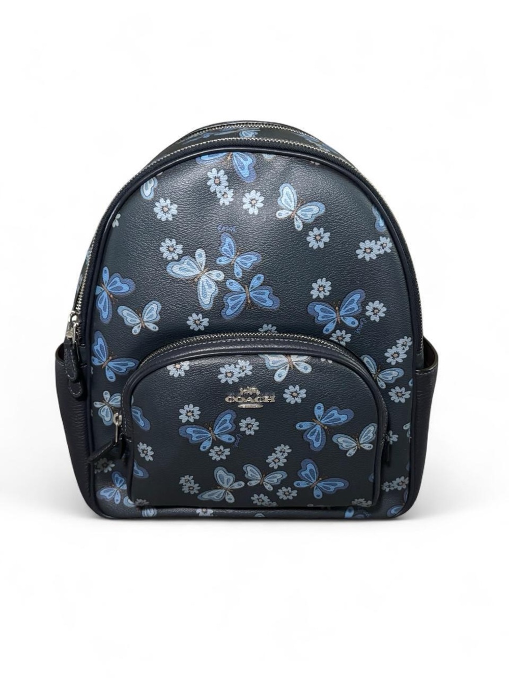 Coach Navy Butterfly Floral Mini Backpack